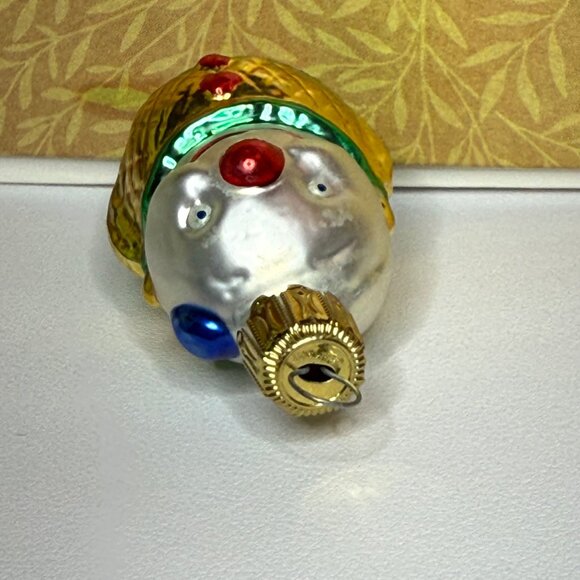 Glass Circus Clown Blown Christmas Holiday Ornament Germany - Picture 6 of 7